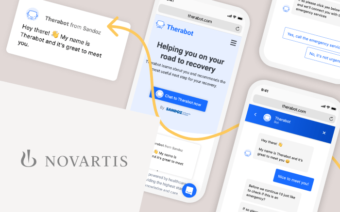 Novartis innovation project app screens